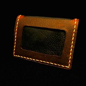 Handmade bi fold minimalist wallet